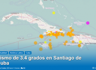 Sismo 3.4 grados en Santiago este viernes a las 4:09 p.m