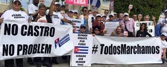 Protesta en la calle de la Habana.   Parte de la campaña#TodosMarchamos