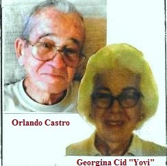Orlando Castro y Georgina Cid. Matrimonio entre expresos politicos cubanos.