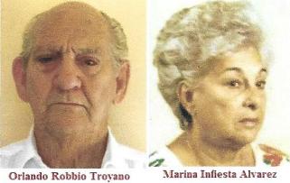 Matrimonio entre expresos políticos cubanos. Orlando Robbio y Marina Infiesta