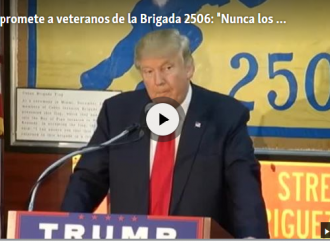 Cubanos veteranos de la Brigada 2506 en la Casa Blanca