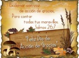 Oración por el Día de Acción de Gracia. Nov. 28, 2019.