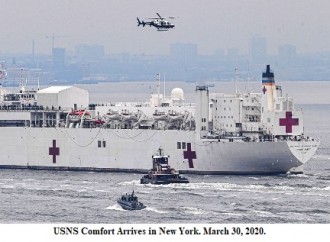 USNS Comfort arrives in NYC to help city’s coronavirus fight.