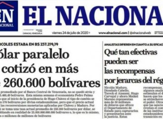 Venezuela. El fin de semana del 24 al 26 de julio, 2020 el dollar se cotizó a 260,600 bolívares.