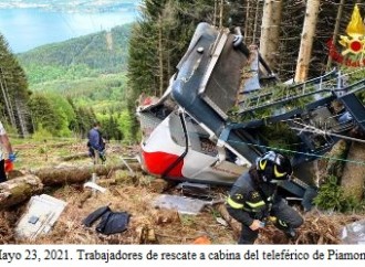 Tres detenidos por desactivar el freno de emergencia del teleférico en el que murieron 14 personas en Italia