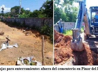 El estado en que se encuentran los enterramientos en Cuba.