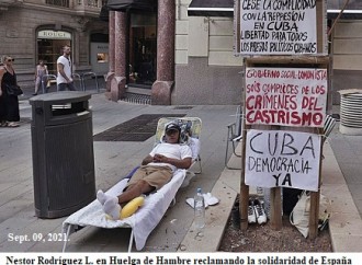 Expreso político cubano protagoniza una huelga de hambre en Palma de Mallorca, Islas Baleares.