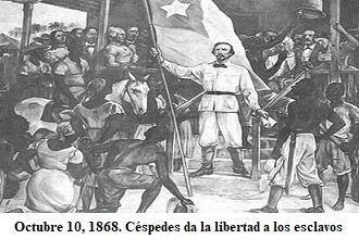 El Grito de Yara.  Octubre 10 de 1868