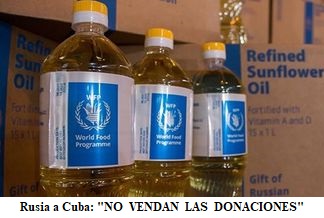 Rusia advierte a Cuba no vender donaciones