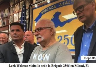 <strong>Premio Nobel de la Paz Lech Walesa visita Miami, en apoyo a la sociedad civil y la lucha por la libertad de Cuba.</strong>