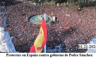 <strong>Decenas de miles se manifiestan contra el gobierno de Pedro Sánchez</strong>