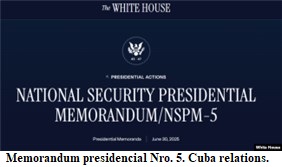 <strong>Trump refuerza política hacia Cuba con nuevo Memorando Presidencial</strong>